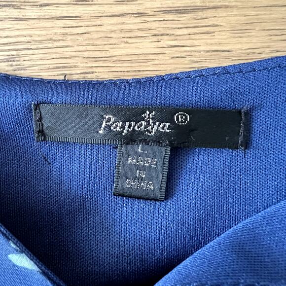 Papaya Womens Floral Hi Low Spaghetti‎ Strap Maxi Dress Size Large Cottage Fairy - Picture 5 of 7